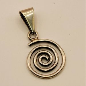 Sterling Silver 925 Spiral Swirl  Pendent (003BRPN)